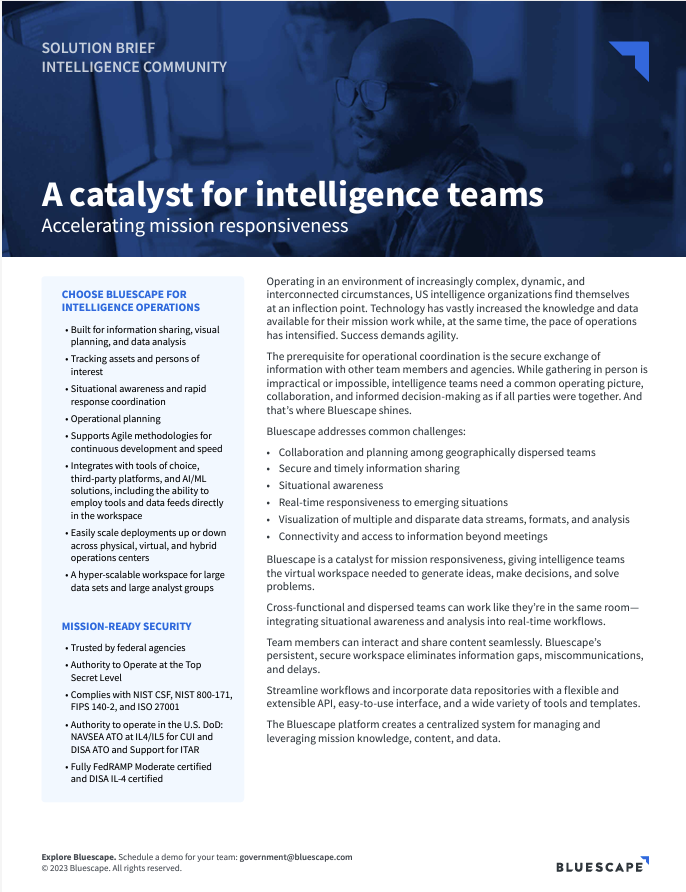 Intelligence Community solution brief